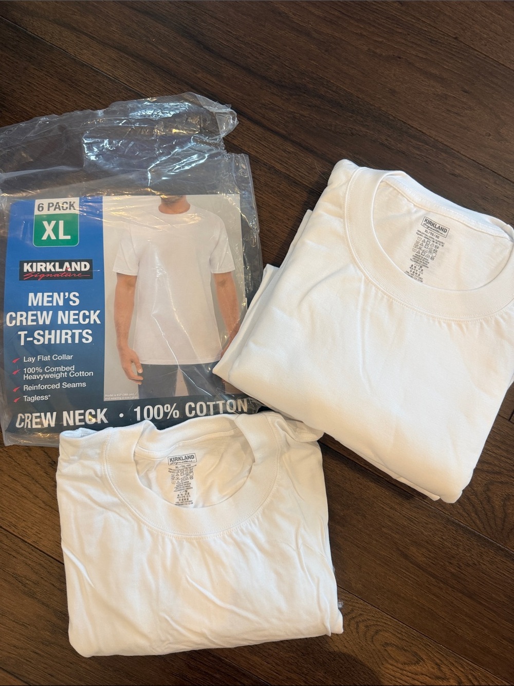Kirkland Signature White Men’s Crew Neck T-Shirts - Pack of 5 - C3-203
